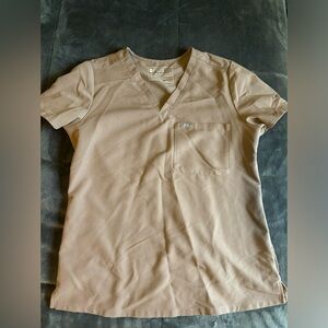 Figs scrub top brown